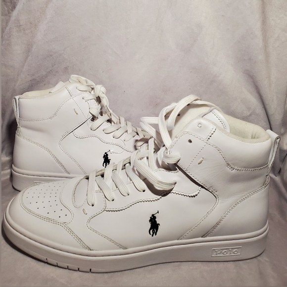 Polo Ralph Lauren Court High-Top Sneaker 12 - Picture 1 of 9